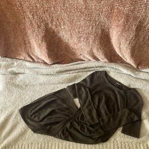 Jupiter green, long sleeve bodycon dress, size 2/SX but big in sizing!